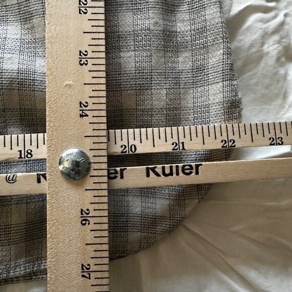 Greg Norman Collection Mens Grey Plaid Long Sleeve Shirt Large Cotton Blend - Picture 10 of 12